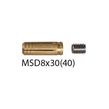 04.MSD8x30 Messingdübel M8 x 30 mm incl.